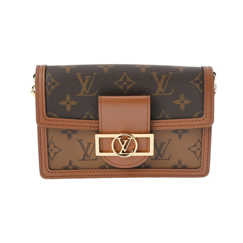 Louis Vuitton Monogram Reverse Portefeuille Wallet Dauphine Brown Shoulder Bag